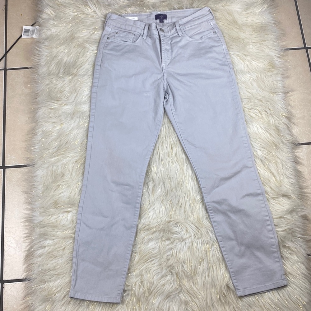 Nydj Clarissa Ankle Lift Tuck Technology Light Gray Size 4